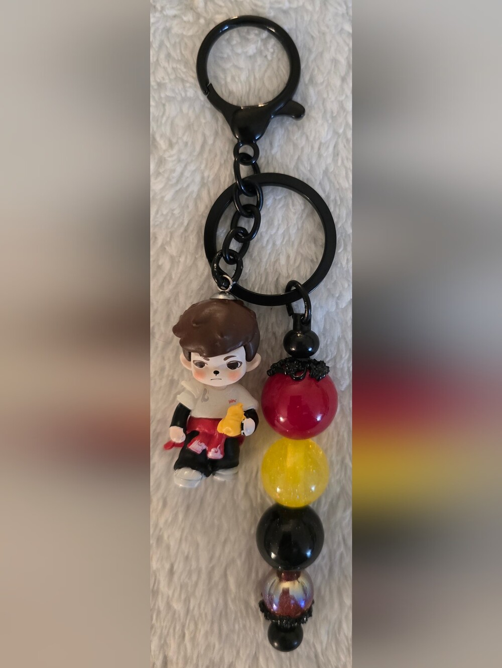 Tan & Red Keychain/Bag Charm - Rayan (Inspired)